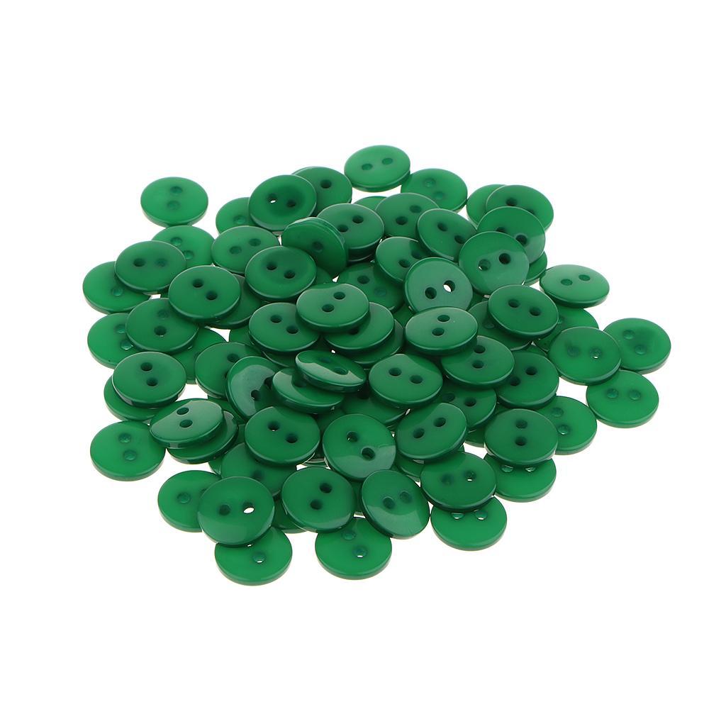 2-5pack 100 Candy Color 2-Holes Round Resin Button For Sewing Craft Scrapbook