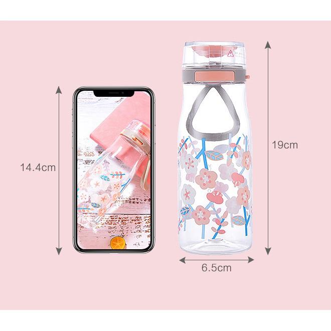 Bình nước nhựa Lock&amp;Lock bằng tritan 500ml One Touch ABF687 - Hàng chính hãng, mở nắp một chạm - Hapos