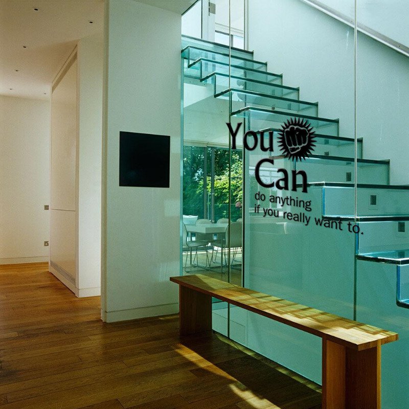 Decal dán tường chữ truyền động lực cuộc sống “You can do anything”