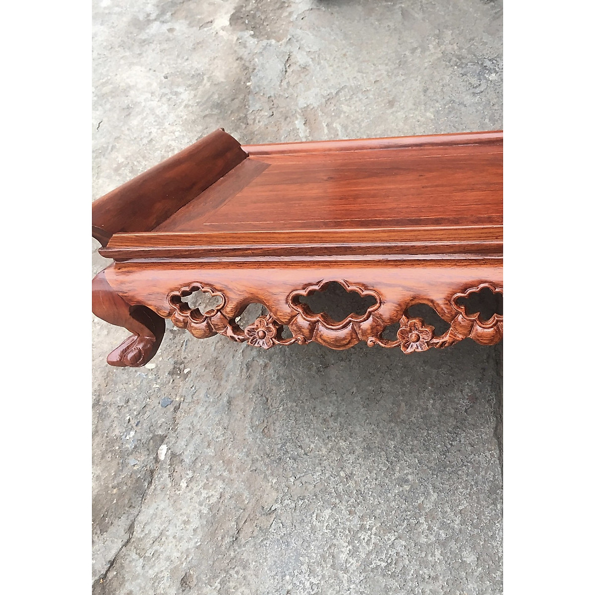 Khay trà gỗ hương mẫu mặt liền đục thủng BH12209