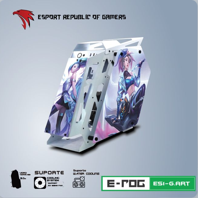 Vỏ Case Máy Tính VSP Esport Republic Of Gamer ES1-G.ART- Có Sẵn Panel LED ARGB - Hàng Chính HÃng