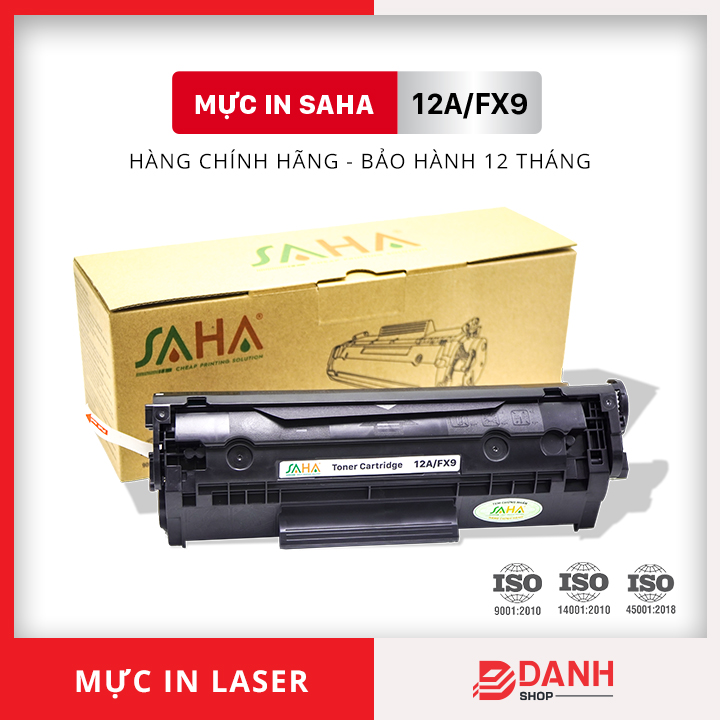 Hộp Mực tương thích Canon 6000/6030/6030W/3050 /Hp1102/1102W/1005/1006 (Có Lỗ Nạp Mực/Không Cần Đến Bộ Dụng Cụ Đổ Mực) Chính hãng SAHA 12A