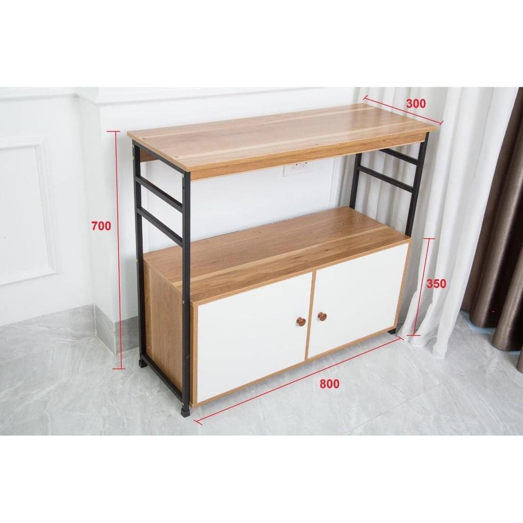 Kệ bếp đa năng nhiều ngăn tủ kệ lò vi sóng hiện đại lắp ghép