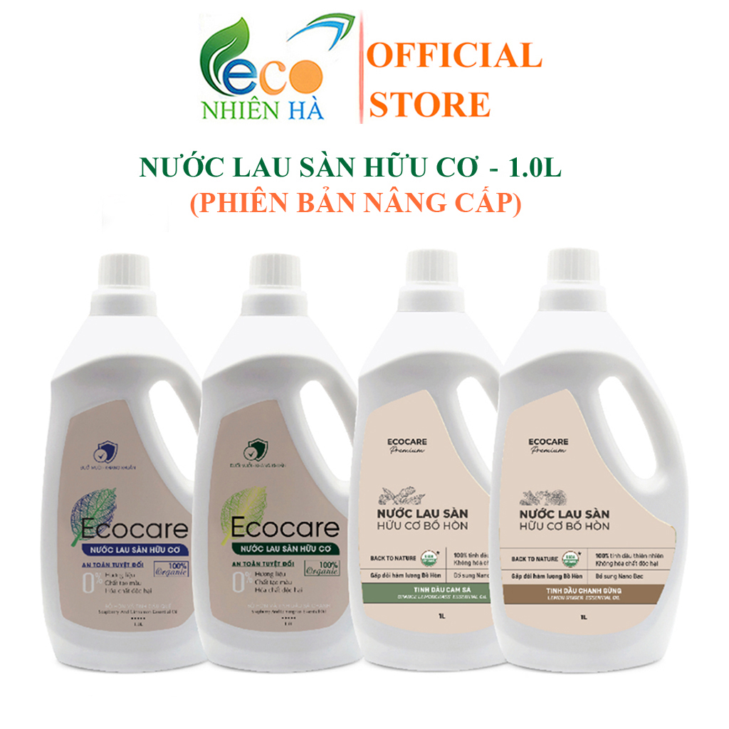 Nước lau sàn hữu cơ ECOCARE 1L phiên bản nâng cấp, nước lau nhà đuổi muỗi, chống trượt