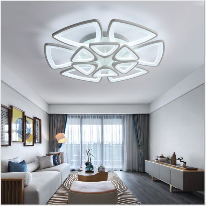 Đèn trần RUBY kiểu dáng sang trọng trang trí nhà cửa, quán cafe - kèm bóng LED chuyên dụng và điều khiển từ xa