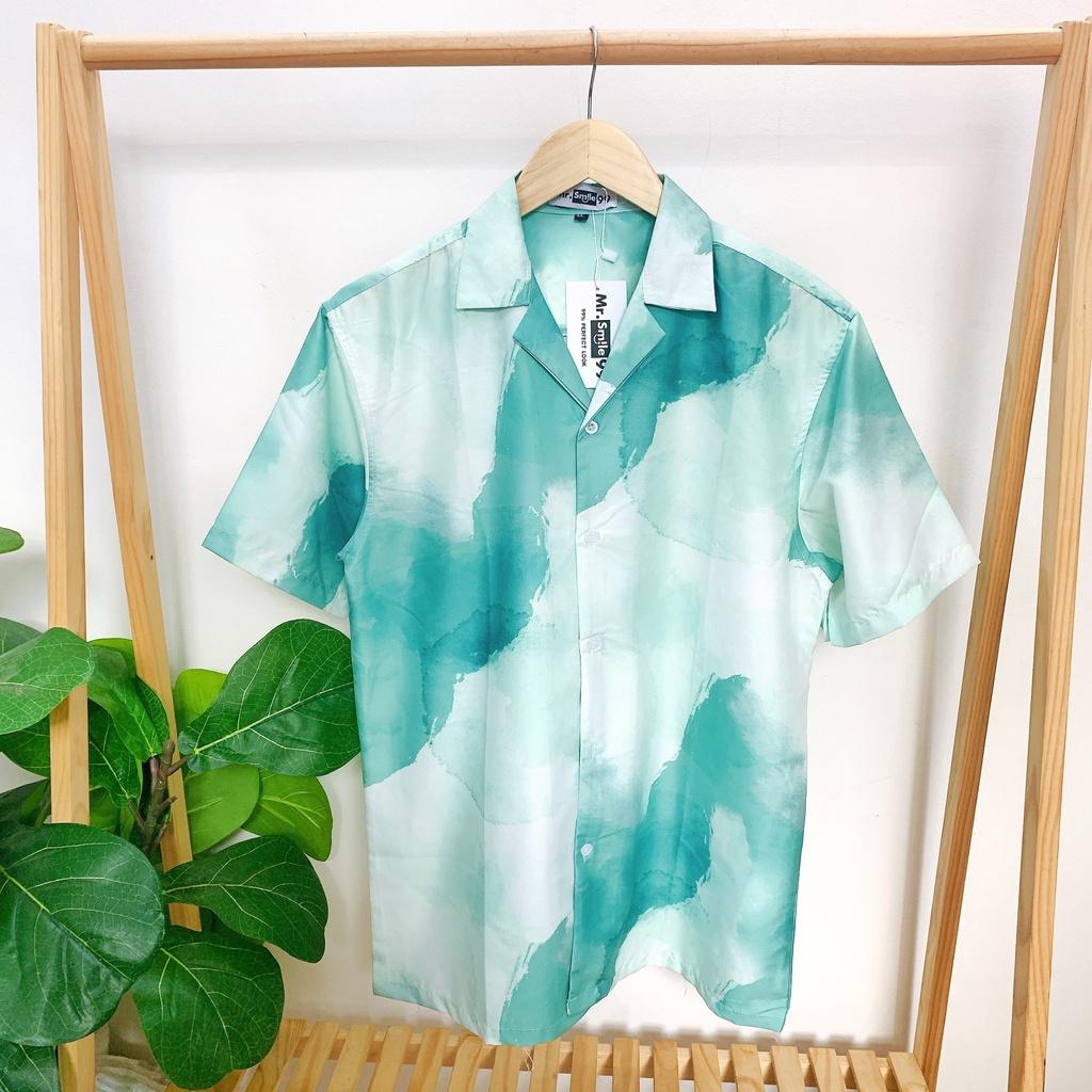 ÁO SƠ MI HỌA TIẾT ĐI BIỂN UNISEX MR SMILE 99 SHOP