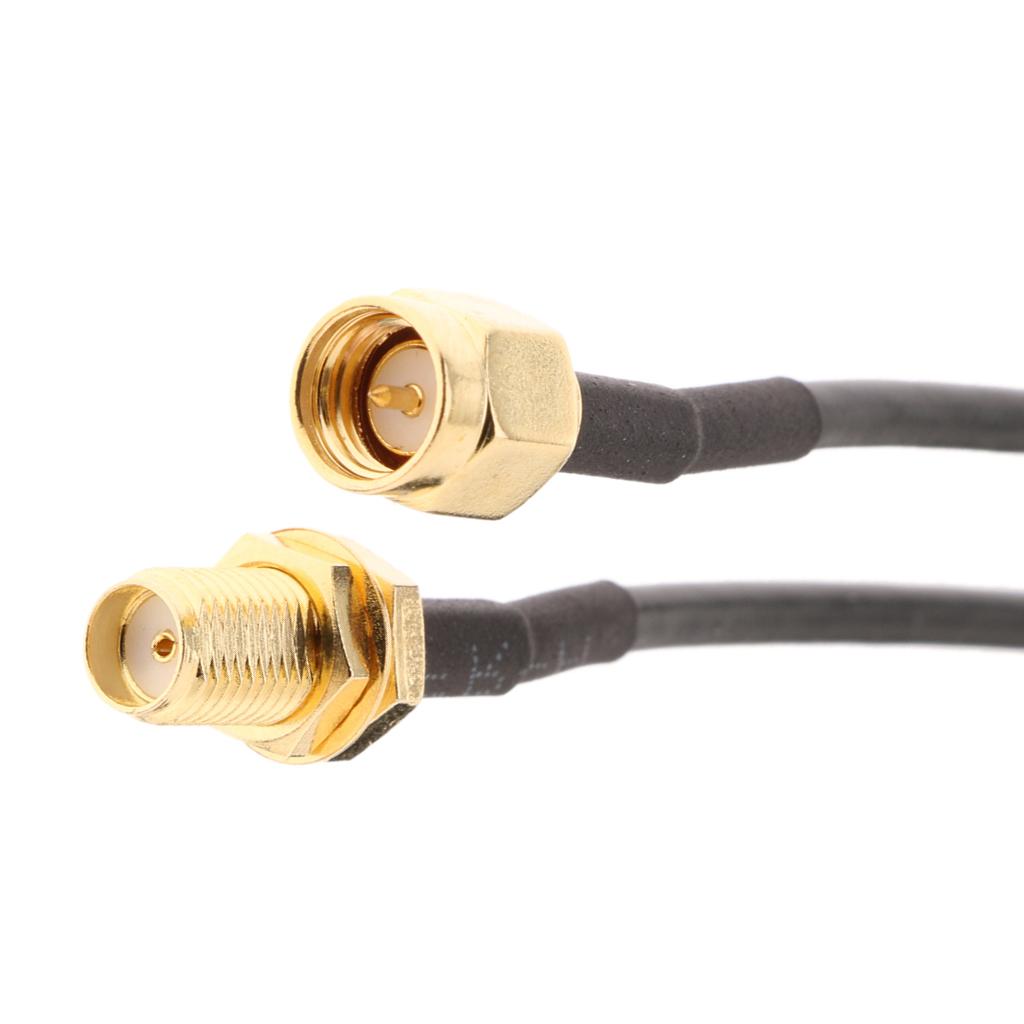 3xAntenna Connector RP-SMA Extension Cable for WLAN WiFi Wireless Router 5 Meter