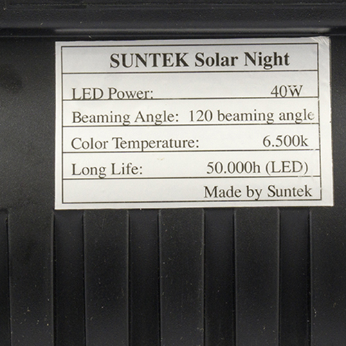 Đèn LED Năng Lượng Mặt Trời SUNTEK JD-1940A