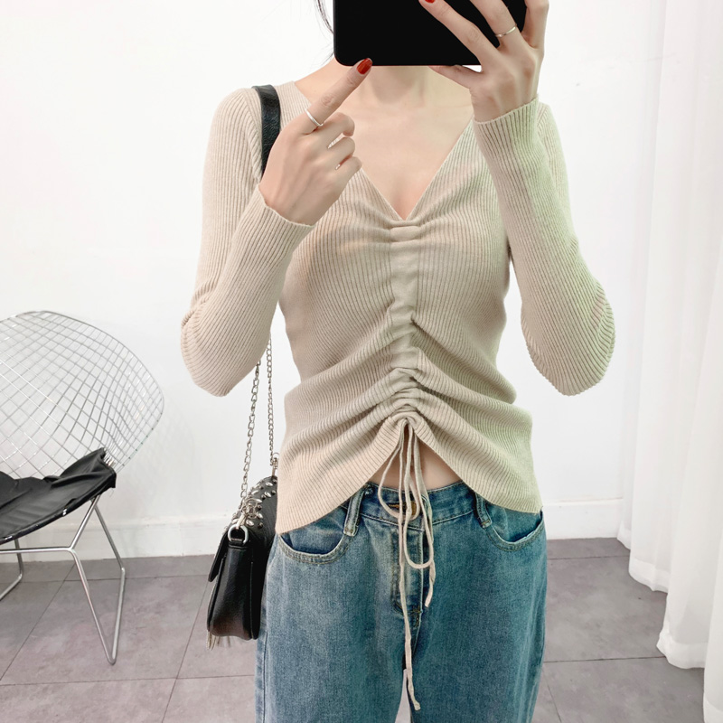Áo len nữ cổ tim trẻ trung kiểu dáng Hàn Quốc Haint Boutique HB35