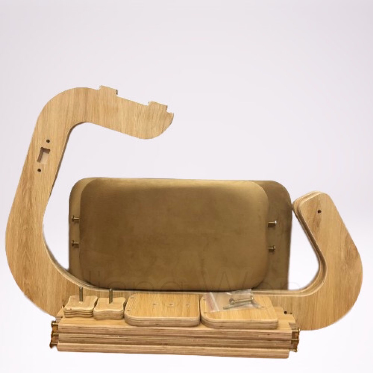 Ghế quỳ, chống gù thông minh bằng gỗ plywood cao cấp lắp ráp đệm nỉ