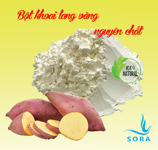 Sora bột khoai lang vàng nguyên chất (chiết lẻ từ pack 25kg)