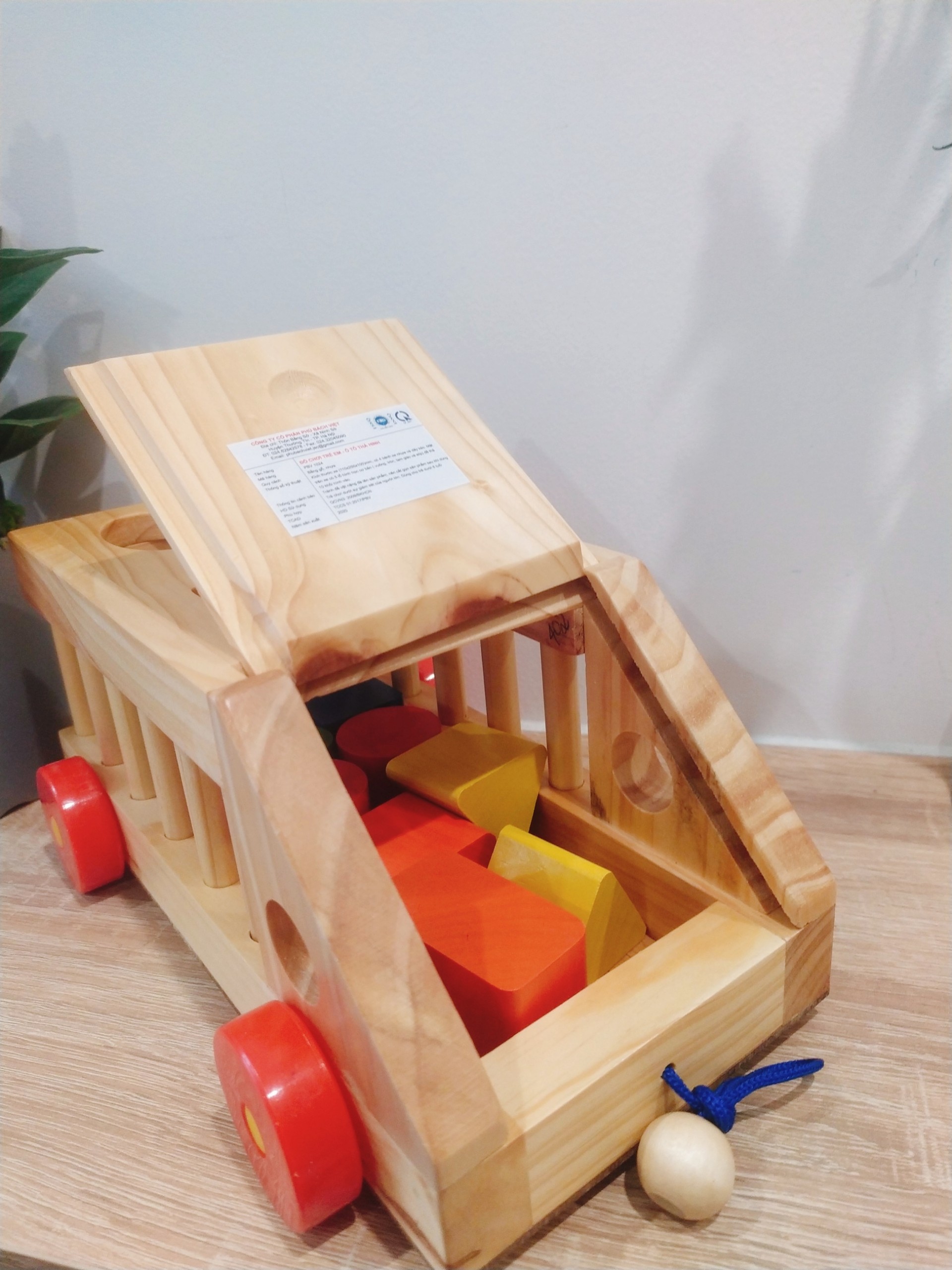 Đồ Chơi Xe Cũi Thả Hình Bằng Gỗ Giúp Bé Phát Triển Trí Não