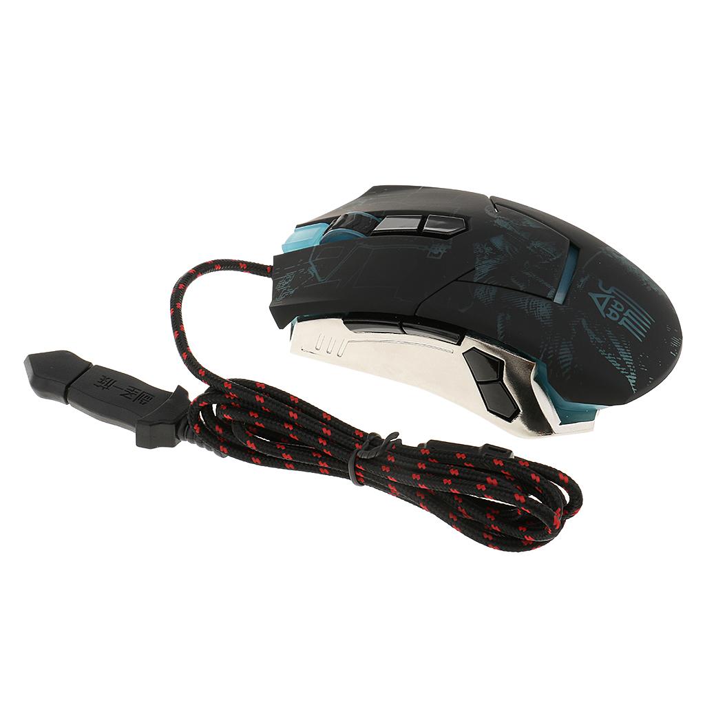 Usb Wired Led Optical Game mouse Backlight 7 Buttons