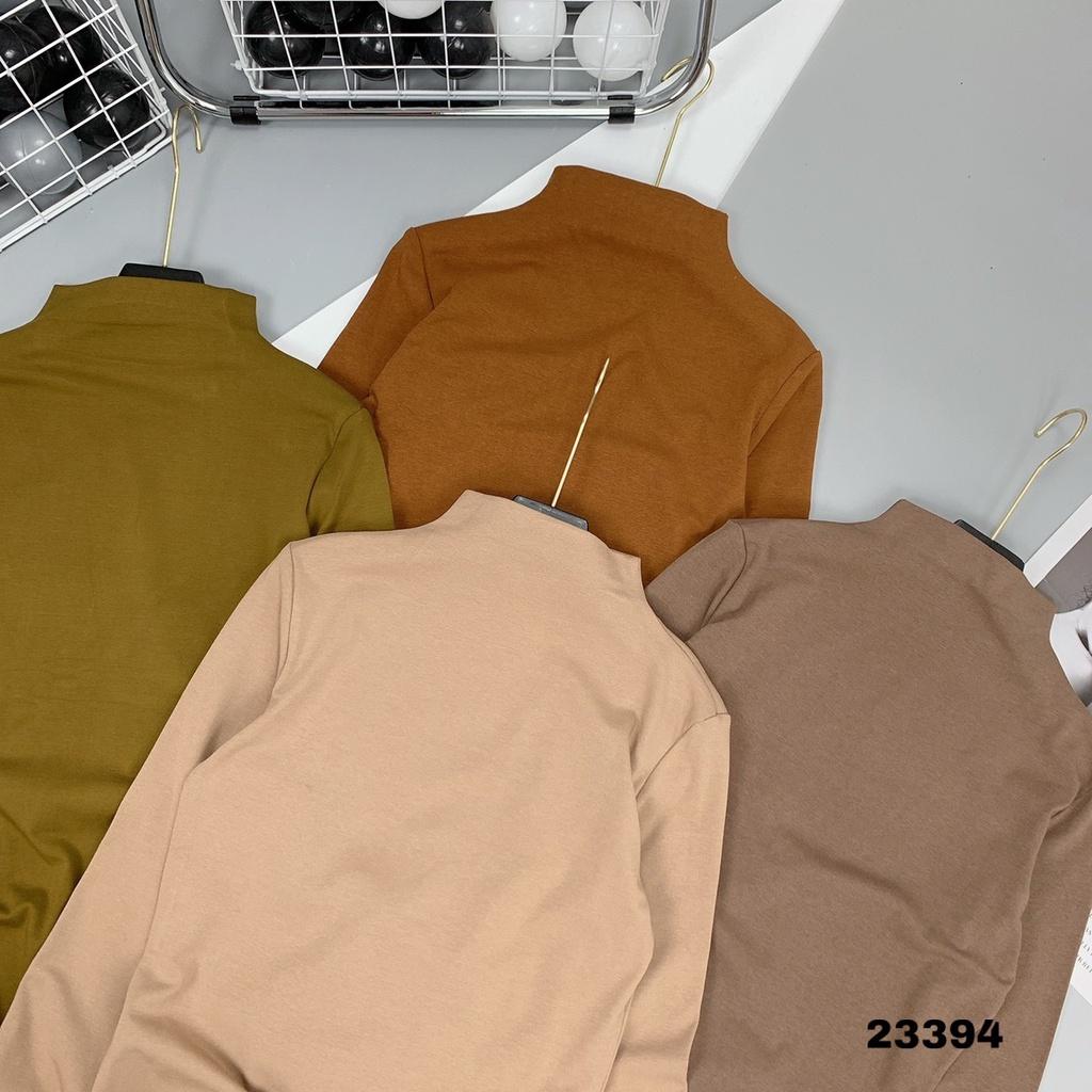 23394 A23394-Áo cotton c.leo trơn TK