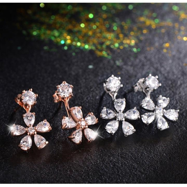 Bông tai hoa nạm đá xinh xắn BHBT343
