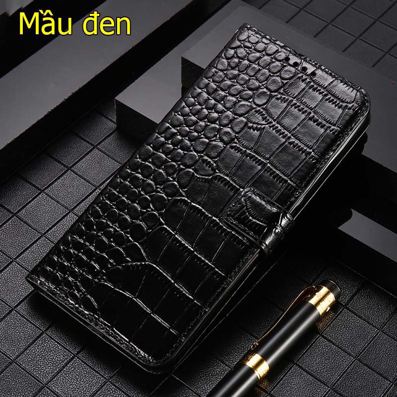 Bao da cho iPhone 14 pro max dạng ví vân cá sấu sang trọng