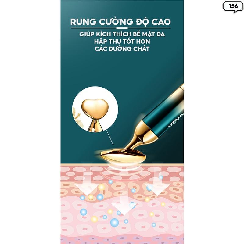 Hàng Sẵn - Cây Lăn Massage Mặt Có Chế Độ Rung Kèm Nhiều Đầu Matxa Thư Giãn 156