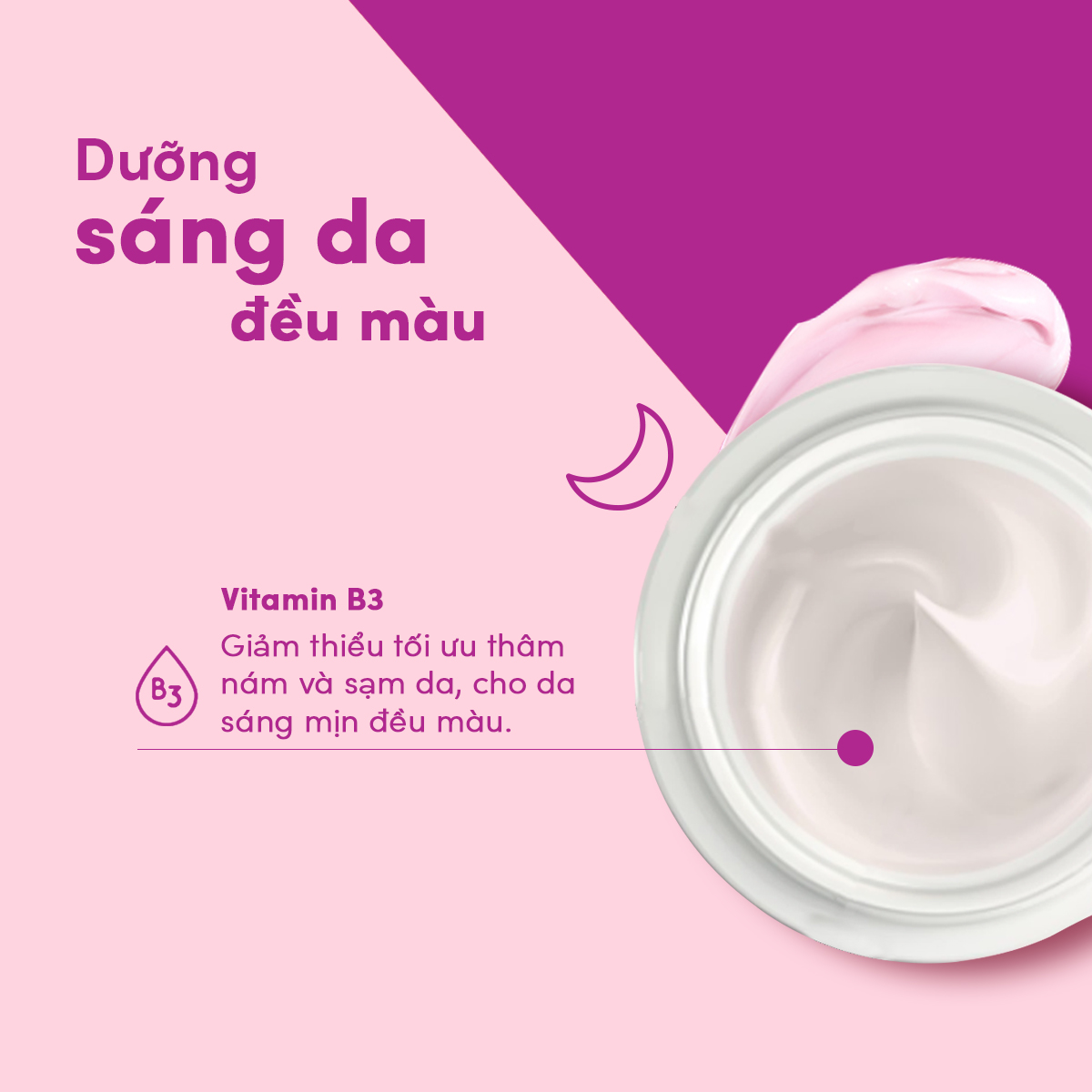 Kem Dưỡng Da Pond'S Flawless Radiance Derma Kem Dưỡng Sáng Da Giảm Thâm Nám Ban Đêm Trắng Mịn Mướt Sương 50G