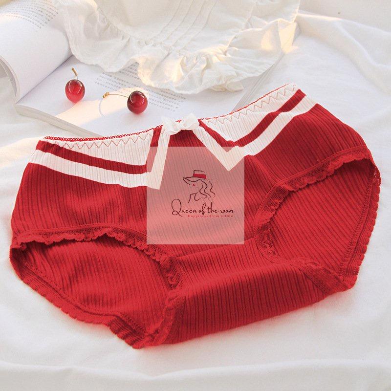 Quần lót nữ cotton kháng khuẩn màu đỏ size M