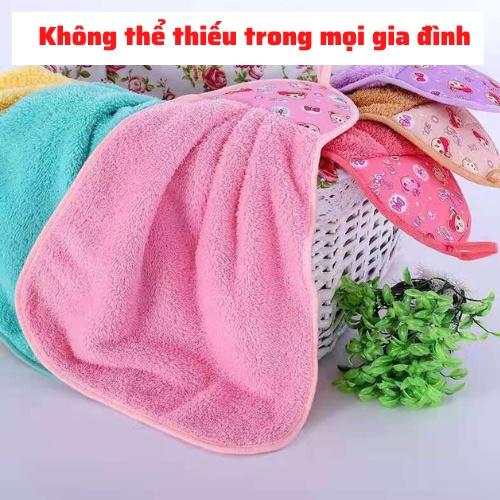 Khăn lau tay nhà bếp khăn đa năng lau bát chén đĩa chất liệu cotton mềm mịn siêu thấm nước có móc treo tường tiện lợi