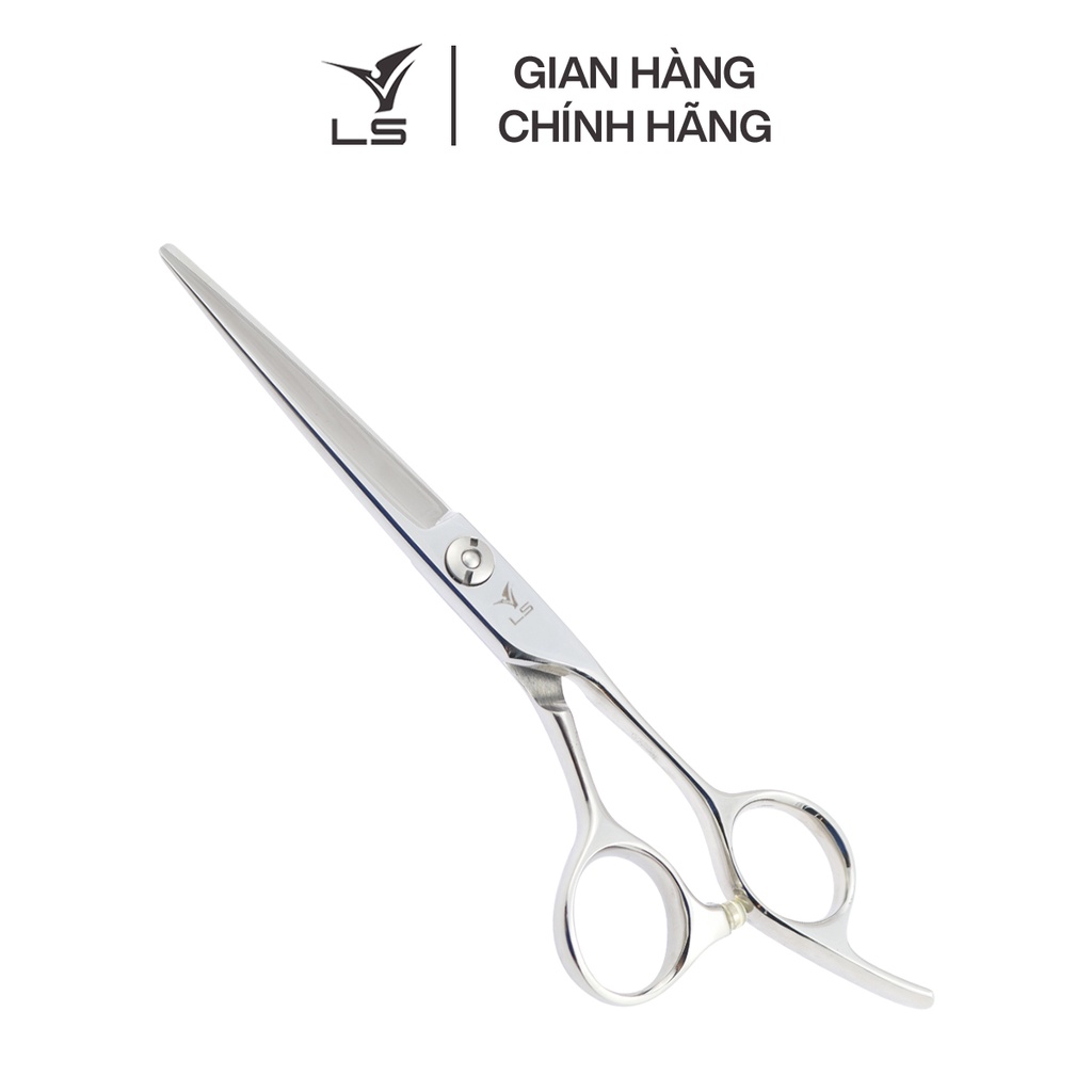 Kéo cắt tóc VLS lưỡi thẳng quai offset vênh đỡ ngón cố định JP603