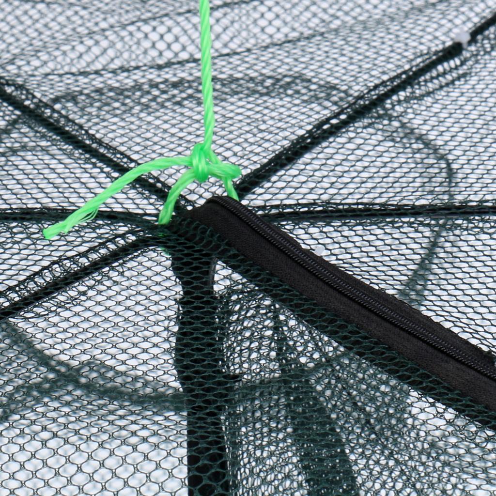 Foldable Fishing Crab Net Trap Cast Dip Cage Fish Prawn Lobster Shrimp Net Automatic Catching