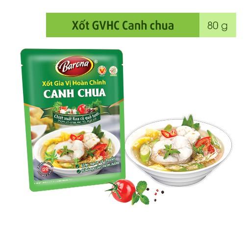 Gia Vị Canh Chua Barona 80g chay mặn dùng được, tươi ngon chuẩn vị không cần nêm nếm