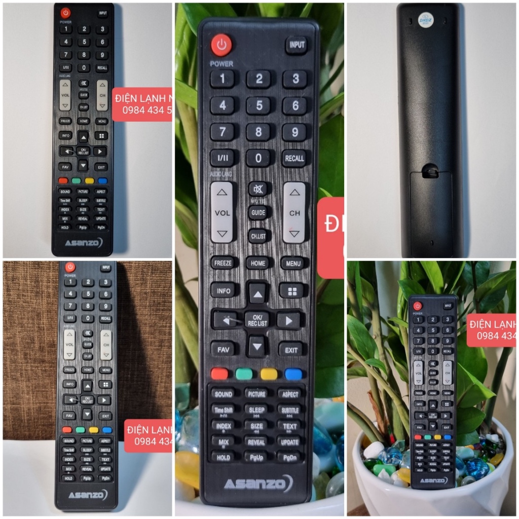Điều khiển cho TV ASANZO phím xanh