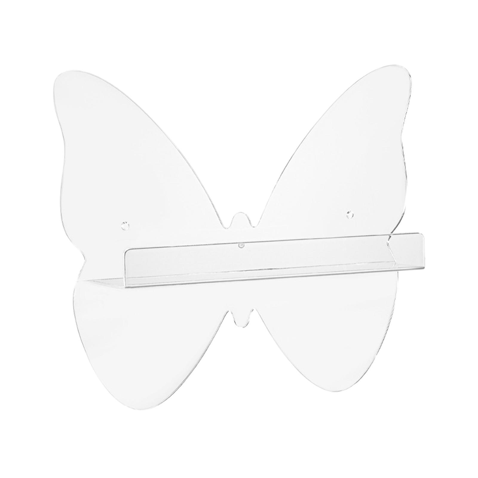 Acrylic Floating Wall Shelf 12" Transparent for Living Room Kitchen Bathroom