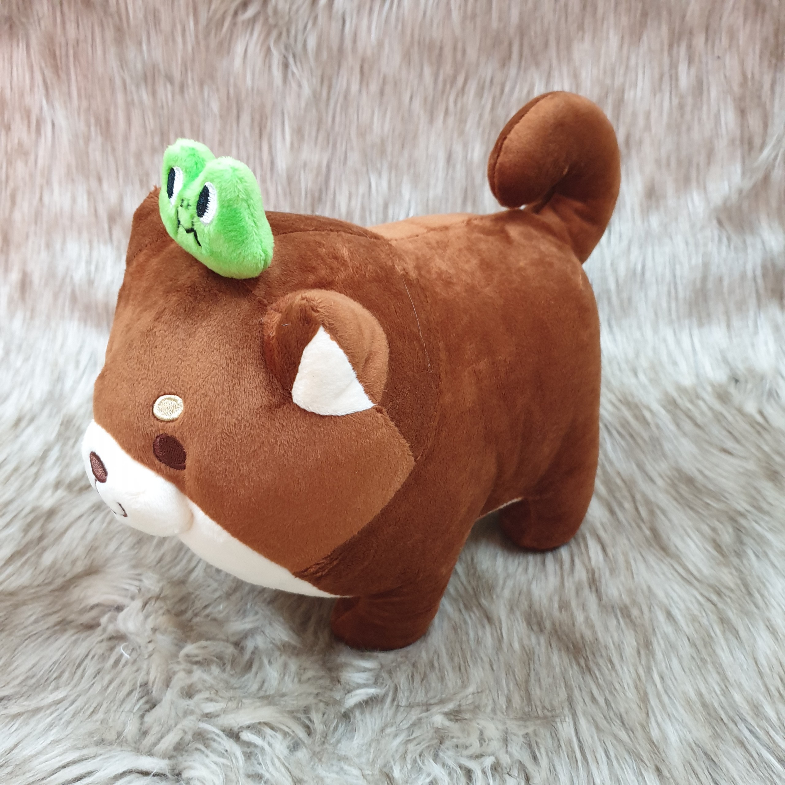 Chó Shiba nhồi bông size 30cm màu nâu vàng