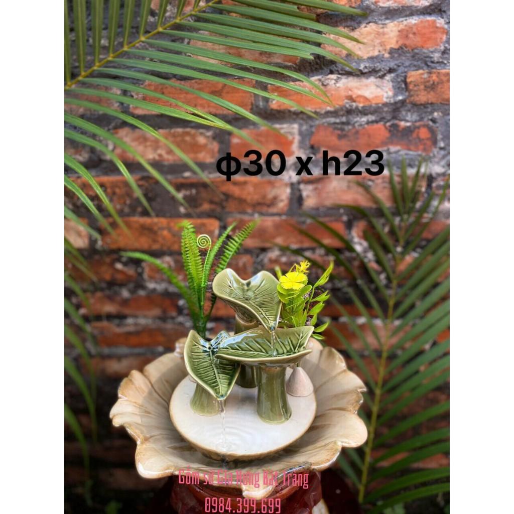 Bộ bát hoa thác nước phong thủy gốm Gia Hưng Bát Tràng P30H234001