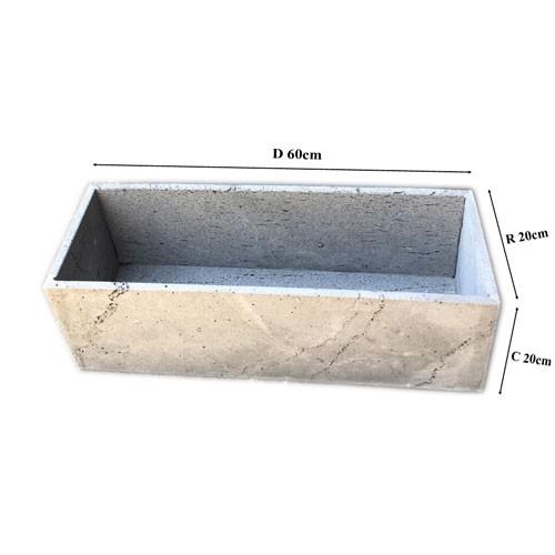 Chậu trồng cây ban công Dài 60cm x Rộng 20 x cao 20cm