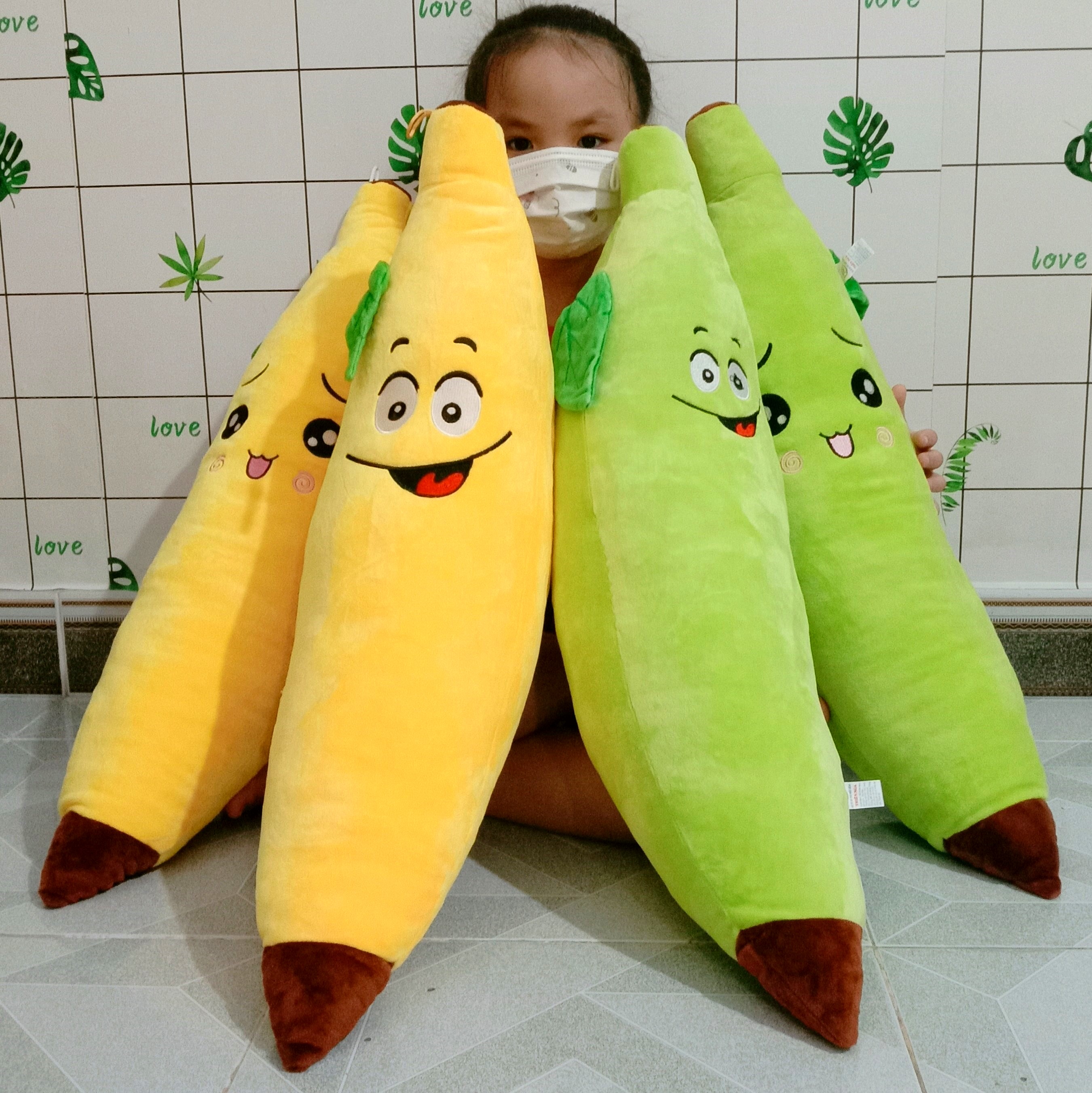 GỐI TRÁI CHUỐI SIZE LỚN 70CM VẢI LÔNG MỊN