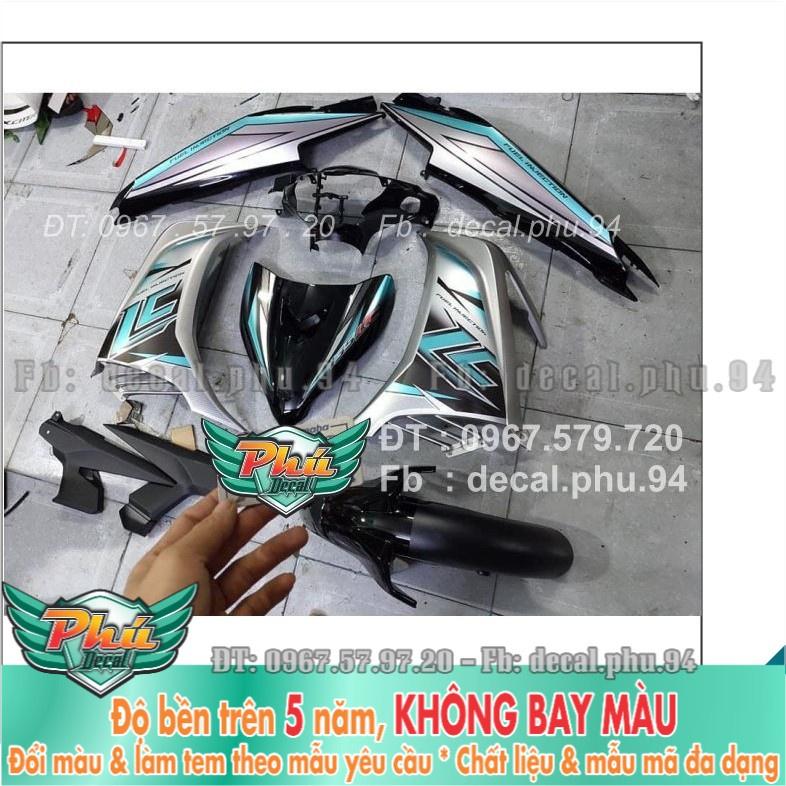 Tem rời Exciter 135 Lc xanh bạc  -1