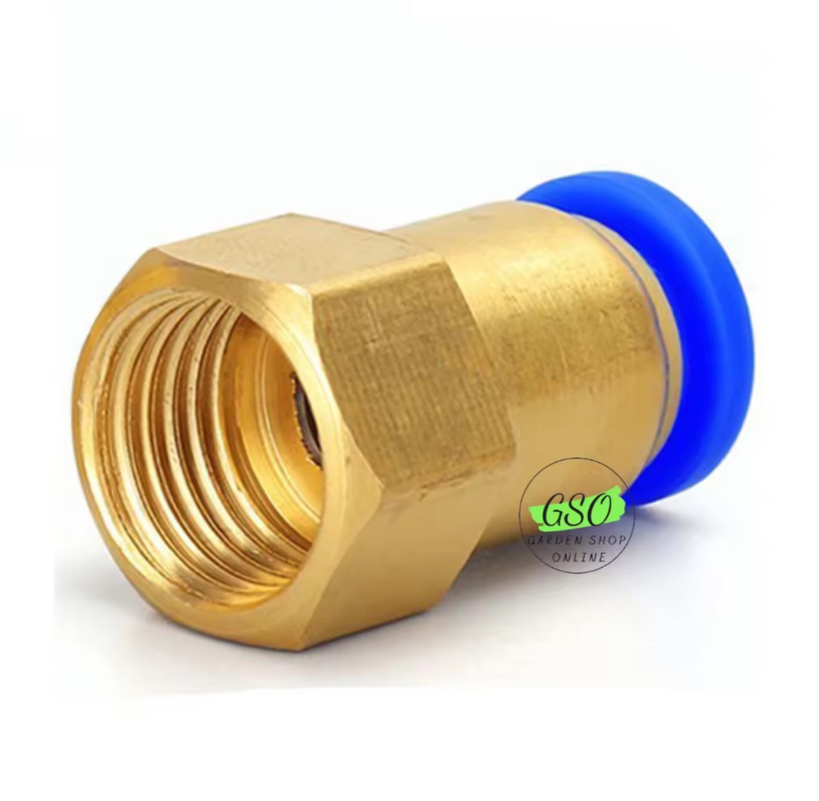 Đầu nối thẳng răng trong PCF nối ống 6mm đầy đủ ren cho khí nén, phun sương