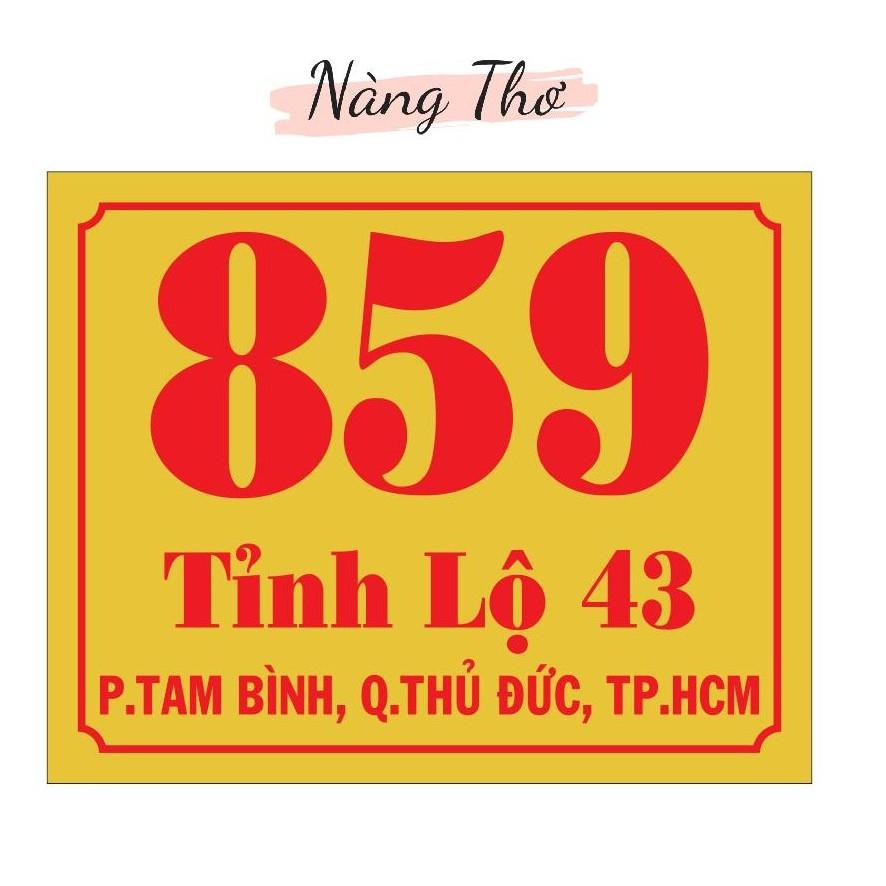 BIỂN SỐ NHÀ MICA 2MM _DECAL VIP