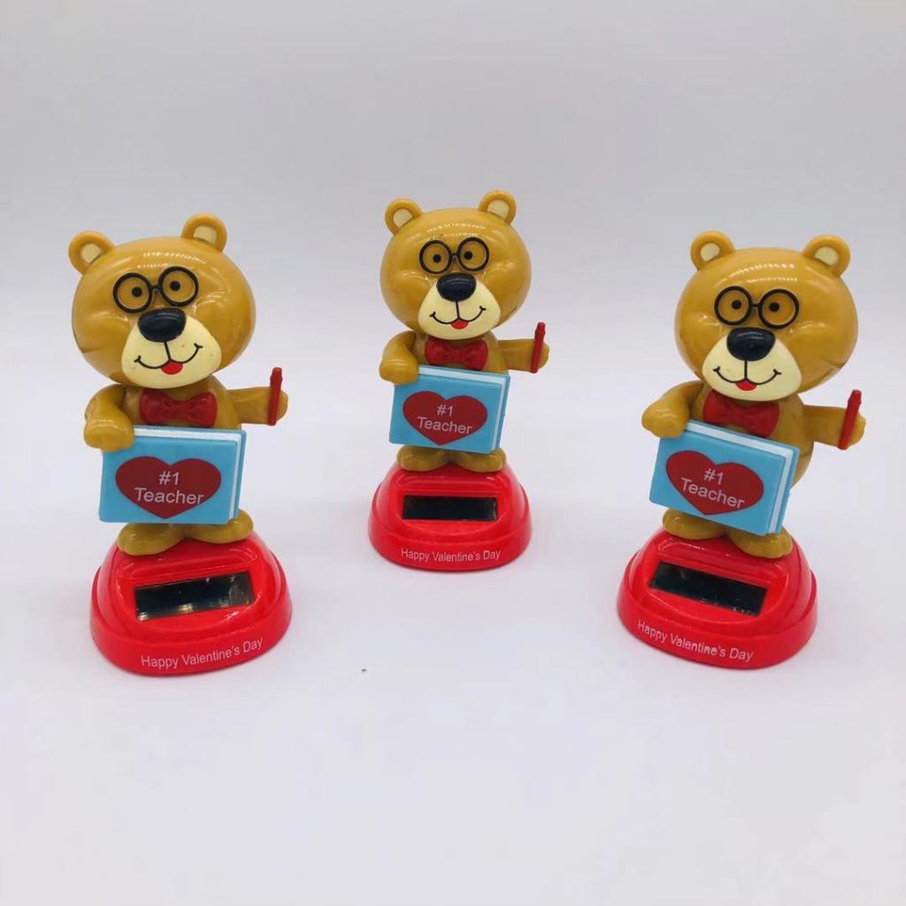 Solar Powered Toy Figure Model Dancing Toy Home Car Decor Xmas New Year Gift