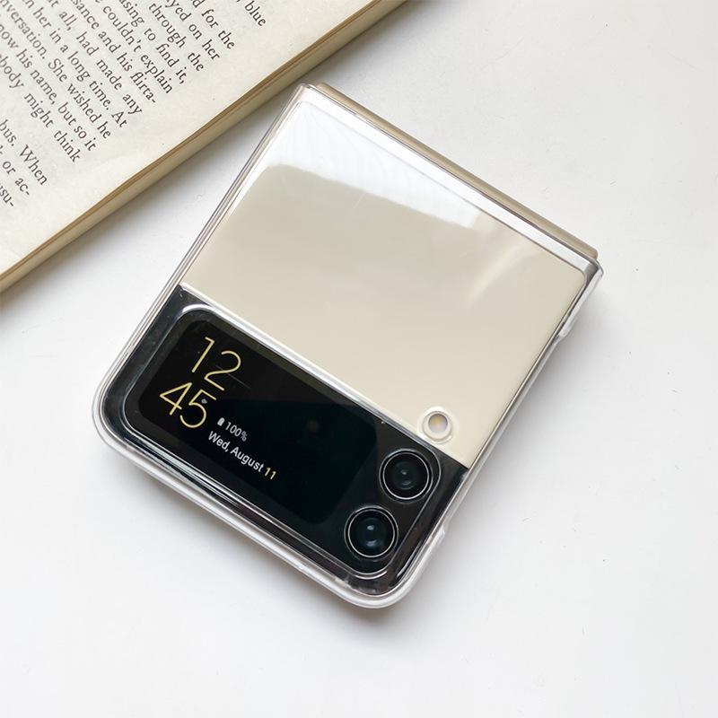 Ốp Lưng Cho Samsung Z Flip 4 / Z Flip 3 Trong Suốt Nhựa Cứng Mỏng - BUM STORE GALAXY CASE