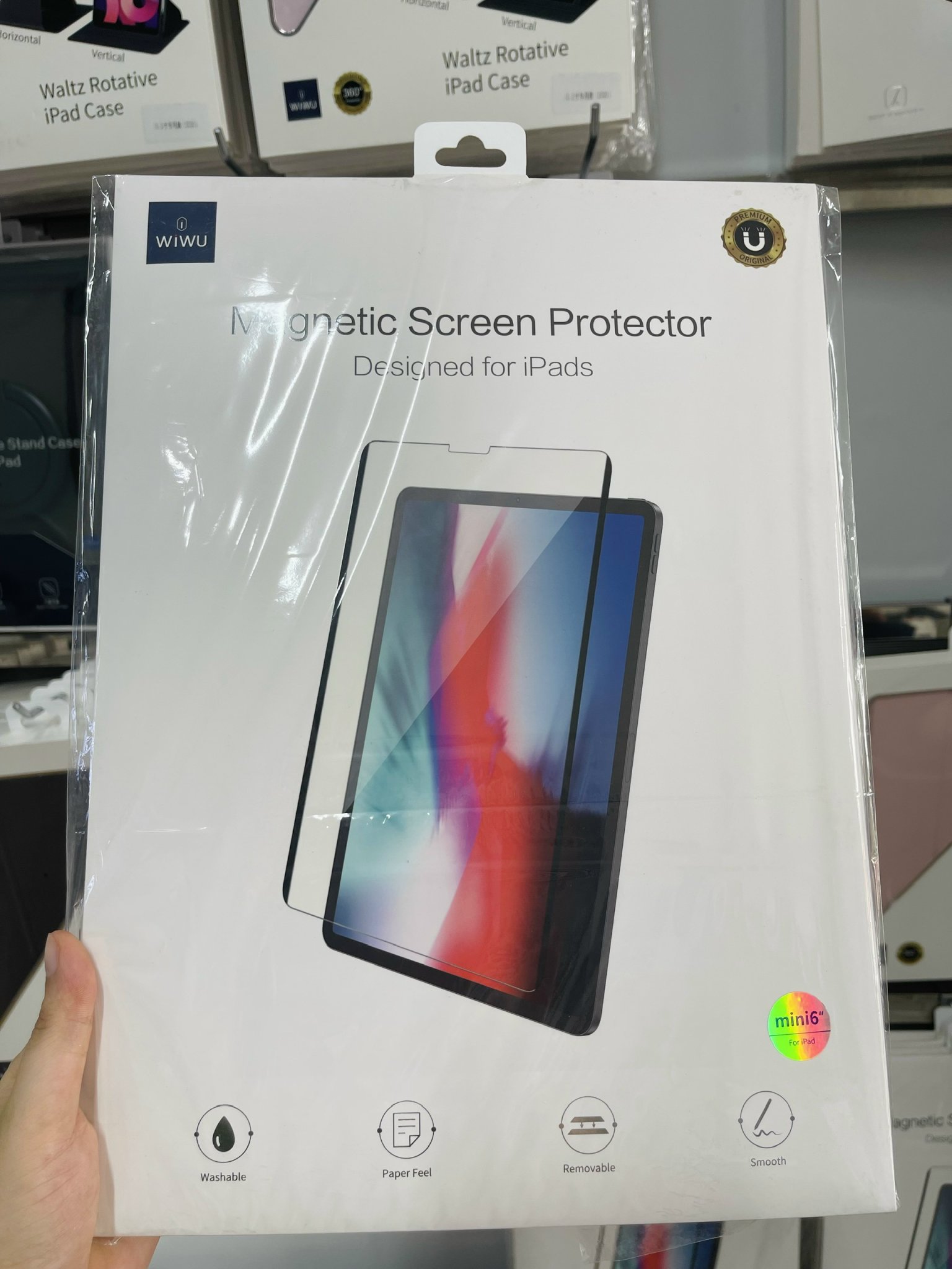 Miếng dán màn hình Wiwu từ tính Magentic Screen Protector dành cho Ipad Cảm ứng nhạy, full cover, chống vỡ cảm ứng - Hàng Chính Hãng