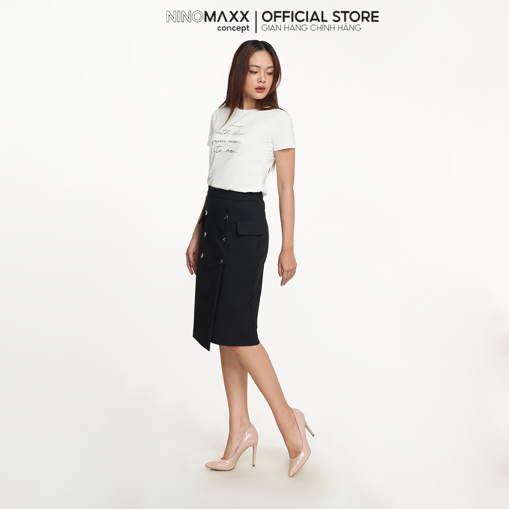 N&amp;M Chân váy nữ đính nút dáng bút chì 2111070