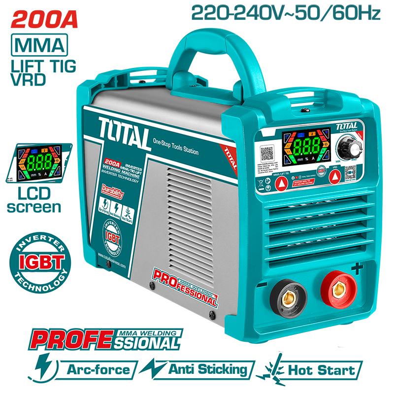 MÁY HÀN LIFT TIG/ MMA INVERTER 200A/79V TOTAL TW2200381 - HÀNG CHÍNH HÃNG