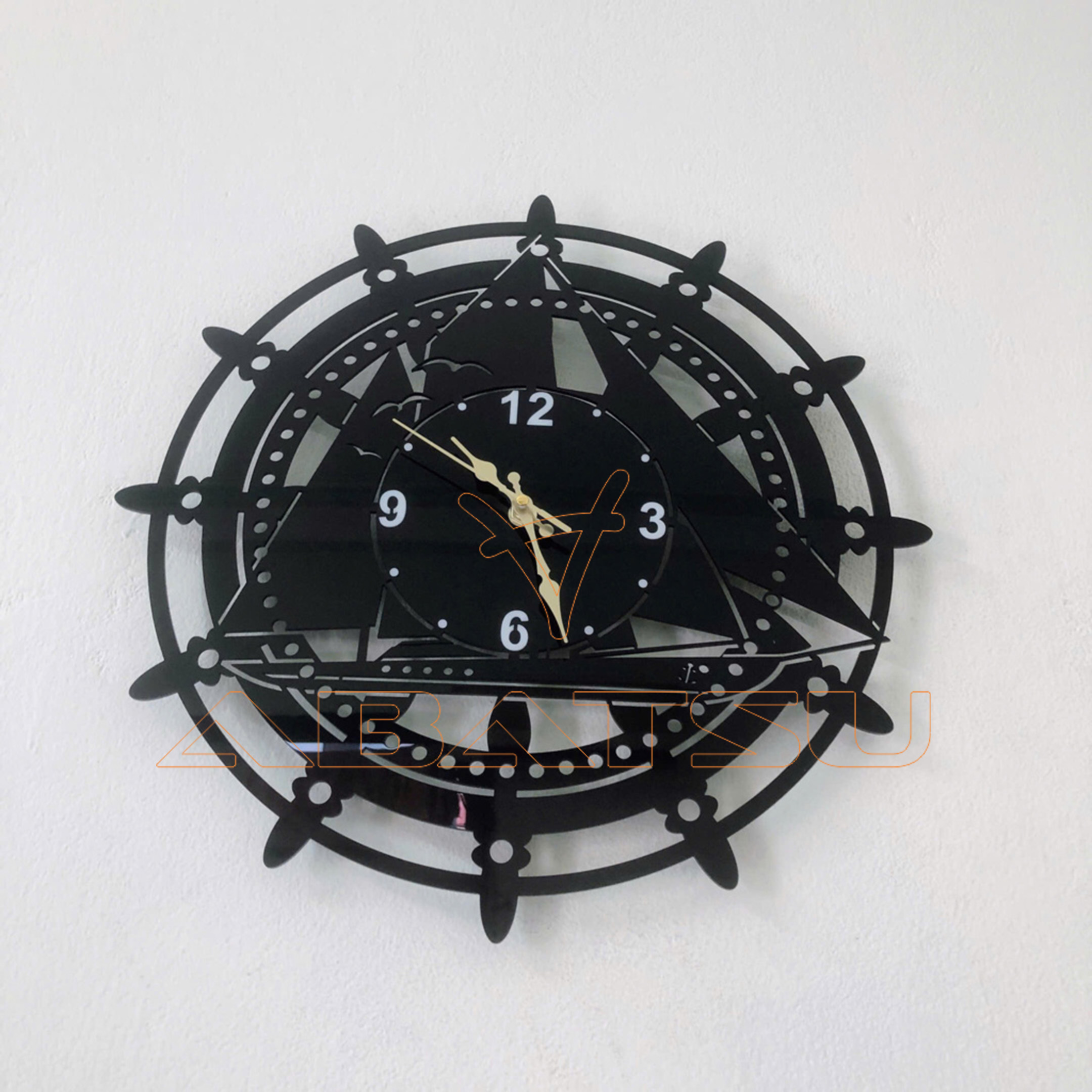 ( Bảo hành 3 năm) Đồng Hồ Treo Tường Thuận Buồm Xuôi Gió – Mang May Mắn Vào Nhà