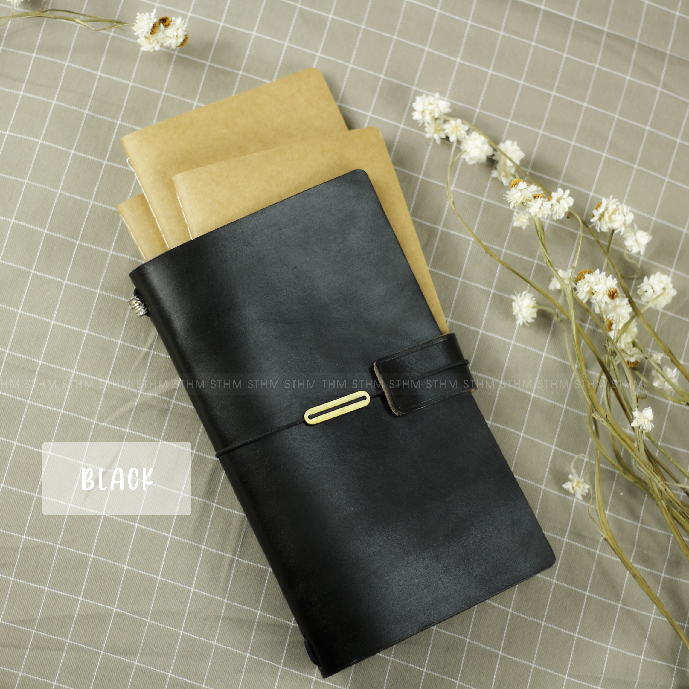 [STHM stationery] - Traveller notebook - Kèm 3 lõi sổ - Sổ bìa da thật