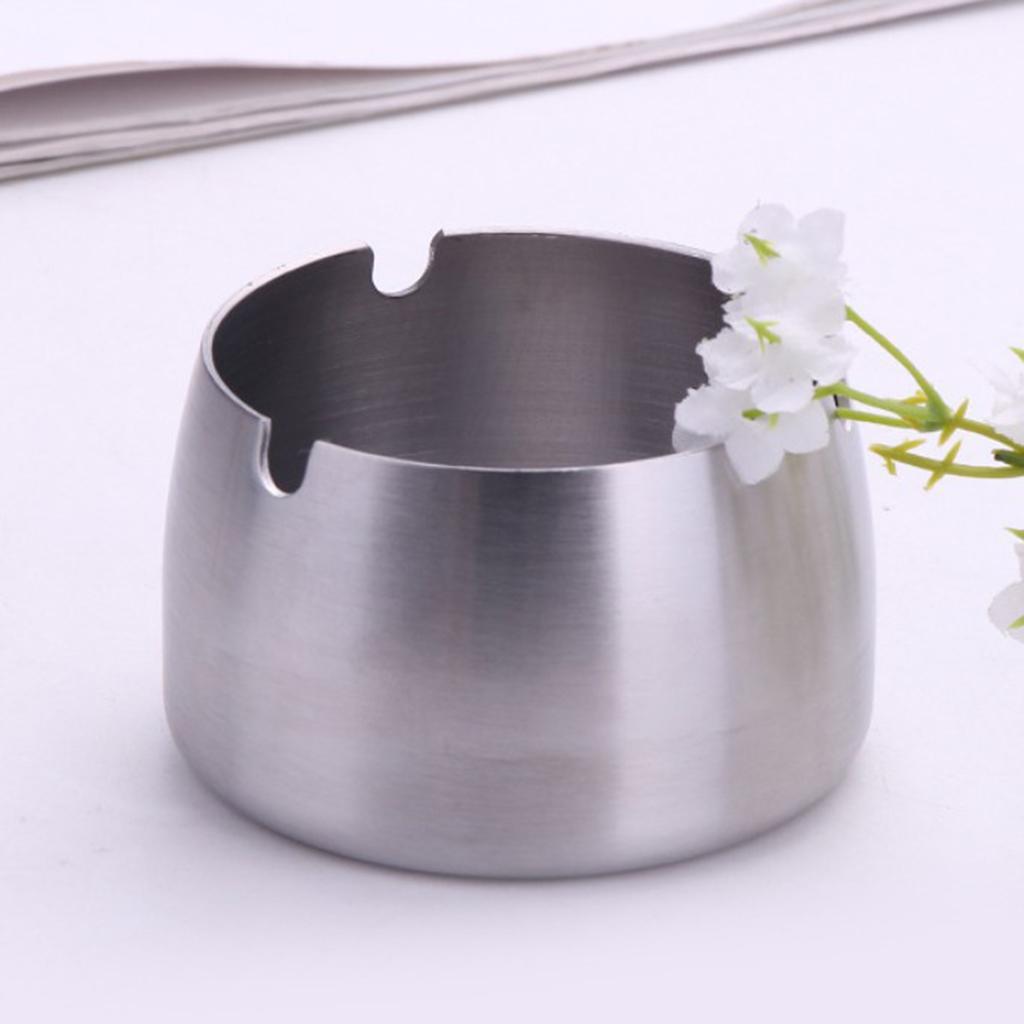Windproof Ashtray Stainless Steel Cigar Ash Tray for Home Office