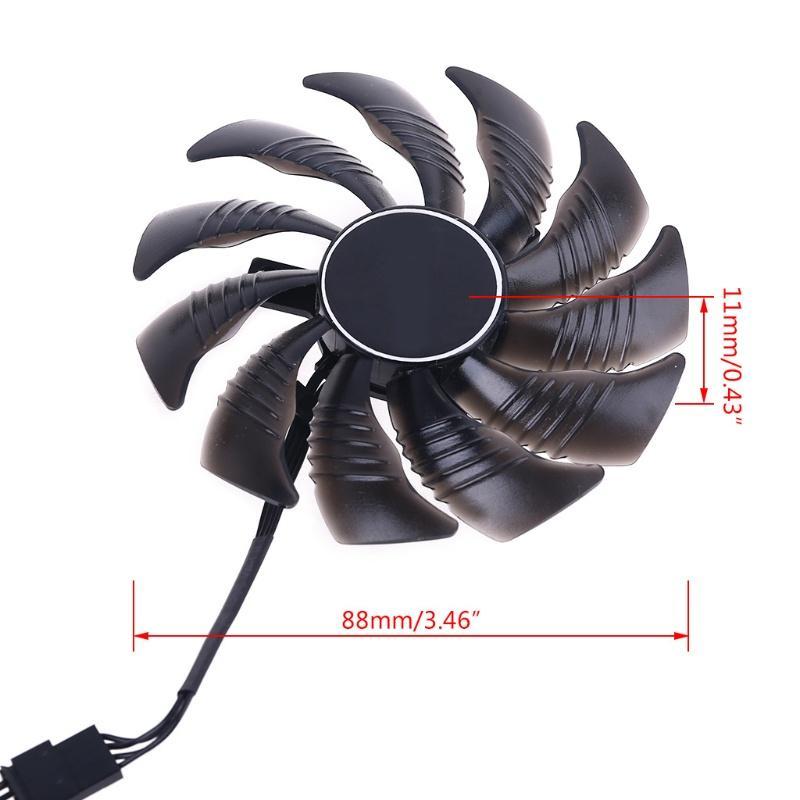 1 / 2 Quạt Tản Nhiệt 88mm T129215Su 4pin Cho Gigabyte Geforce Gtx1060 1650 1070 Gtx 1050ti Gtx 960 Rx570 Rx470S Thẻ Đồ Họa