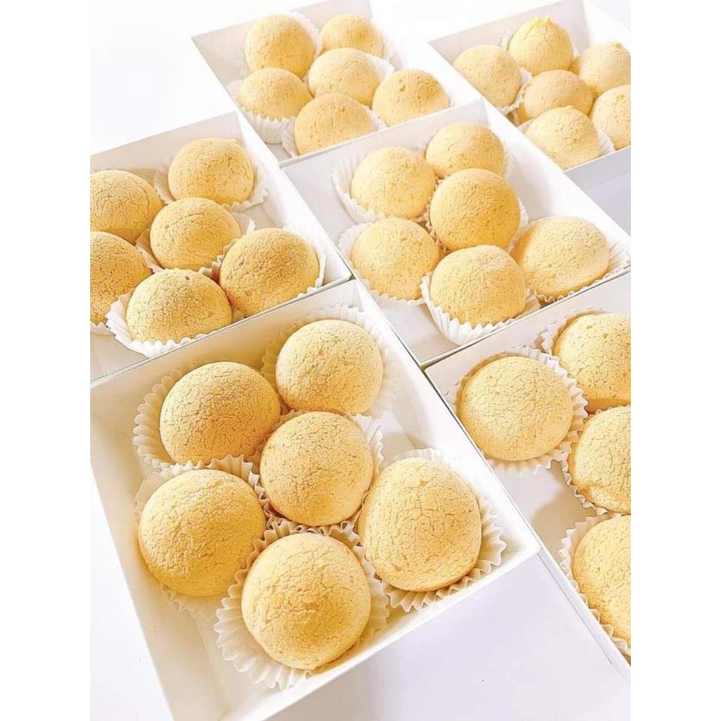 Hộp giấy Kraft vuông màu trắng nắp trong đựng bánh/thức ăn