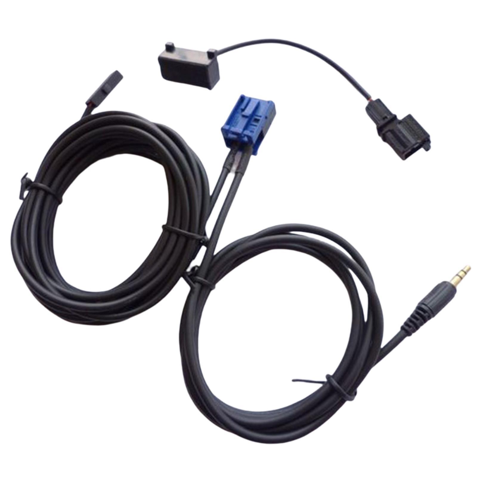 Car 3.5mm AUX Cable with Mic MP3 Audio Adapter Fit for 307