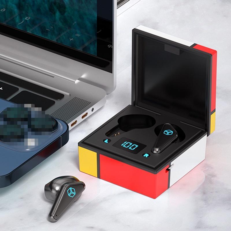 Tai Nghe Bluetooth 5.3 TWS K66 Không Dây 2022 Kèm Mic Thiết Kế Hình Khối Lập Phương Có Thể Tháo Rời