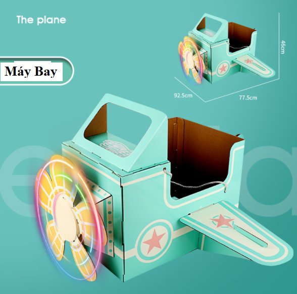 Mô hình Cosplay, Đồ chơi hóa trang bằng Carton hình Khủng Long, Máy Bay, Cá Mập