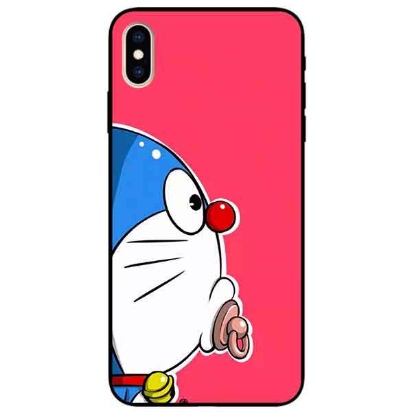 Ốp lưng in cho Iphone X/ Xs Mẫu Doremon Nền Hồng